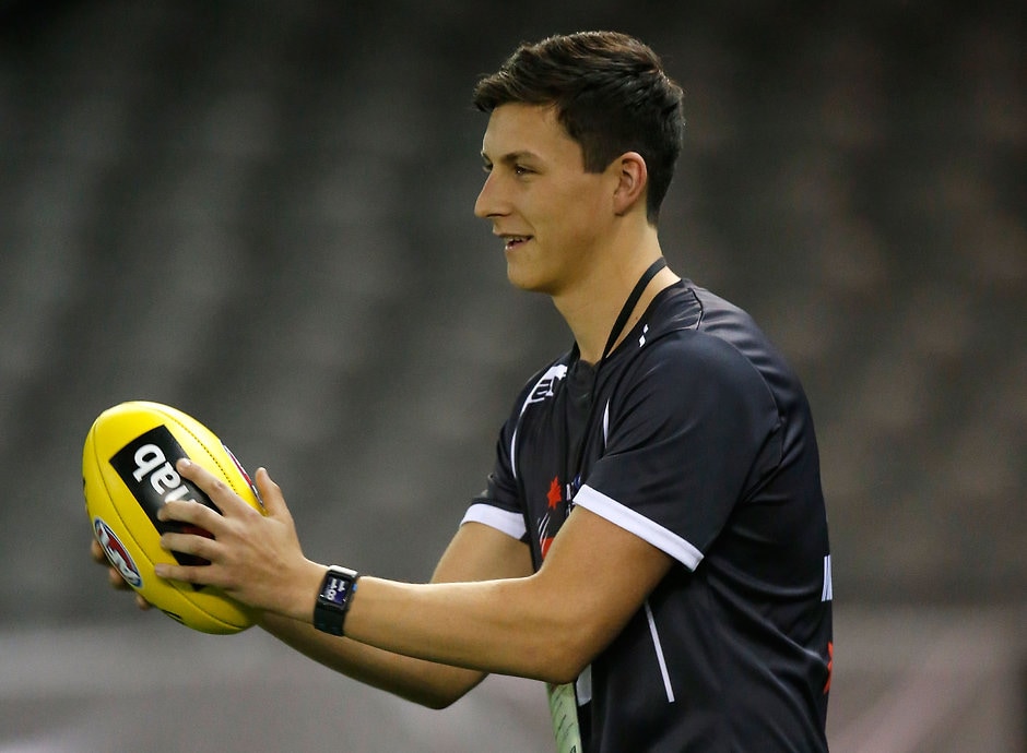 AFL 2015 Media - NAB AFL Draft Combine Day 1 MELBOURNE, AUSTRALIA - OCTOBER 9: Sam Weideman in action during day 1 of the 2015 NAB AFL Draft Combine at Etihad Stadium, Melbourne on October 09, 2015. (Photo: Michael Willson/AFL Media)